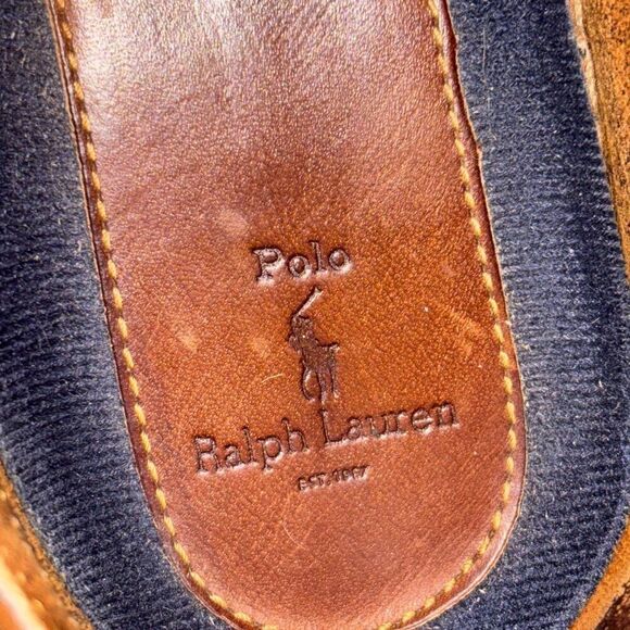 Vintage Polo Sport Ranger Lug Sole Chukka Boots 9 Moc Toe Cognac Leather Lace Up main image 8
